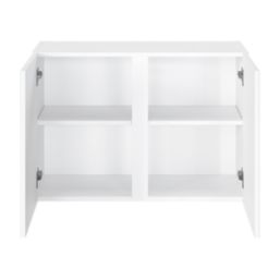 Pragma  2-Door Matt White 800mm x 320mm x 550mm Flat Packed Kitchen Wall Unit
