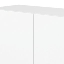 Pragma  2-Door Matt White 800mm x 320mm x 550mm Flat Packed Kitchen Wall Unit