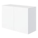 Pragma  2-Door Matt White 800mm x 320mm x 550mm Flat Packed Kitchen Wall Unit