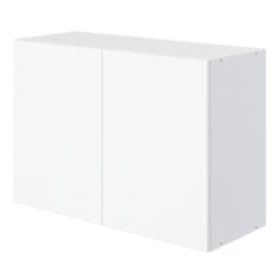 Pragma  2-Door Matt White 800mm x 320mm x 550mm Flat Packed Kitchen Wall Unit