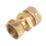 Flomasta  Brass Compression Straight Tap Connector 22mm x 3/4"