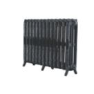 Arroll 760mm x 1074mm 6387BTU Black / Silver Cast Iron 3 Column Radiator