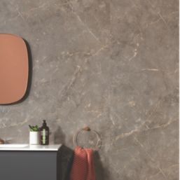 Fibo Signature Wet Wall Panelling Silk  Brown Marble 2400mm x 600mm x 10.2mm