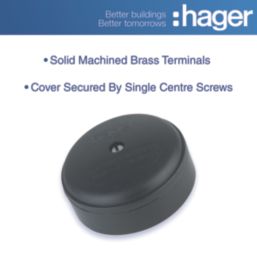 Hager J201 20A 4-Terminal Junction Box Brown