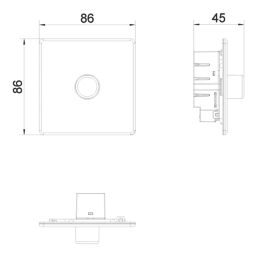 LAP  1-Gang 2-Way LED Dimmer Switch  Matt Black with Colour-Matched Inserts