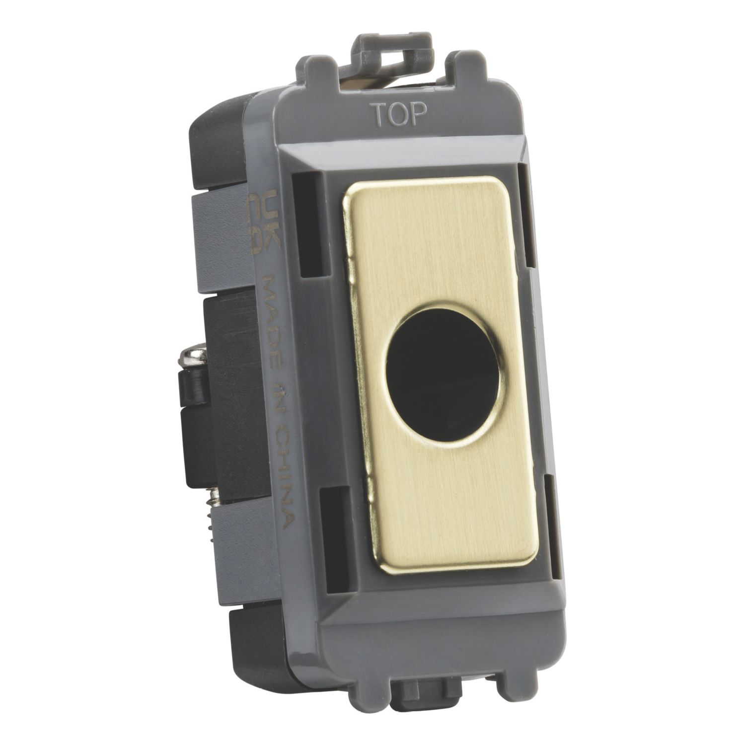 Knightsbridge GDM012BB 0A Grid Flex Outlet Brushed Brass (882CR)