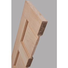 Victorian 2-Frosted Light Unfinished Oak Wooden 2-Panel Internal Door 2040mm x 726mm