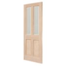 Victorian 2-Clear Light Unfinished Oak Wooden 2-Panel Internal Door 2040mm x 726mm