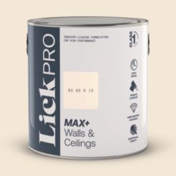 LickPro Max+ 2.5Ltr White BS 08 B 15 Matt Emulsion  Paint