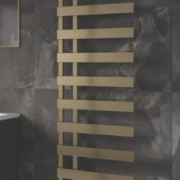 Reina 1235mm x 500mm 1482BTU Brass Flat Designer Towel Radiator