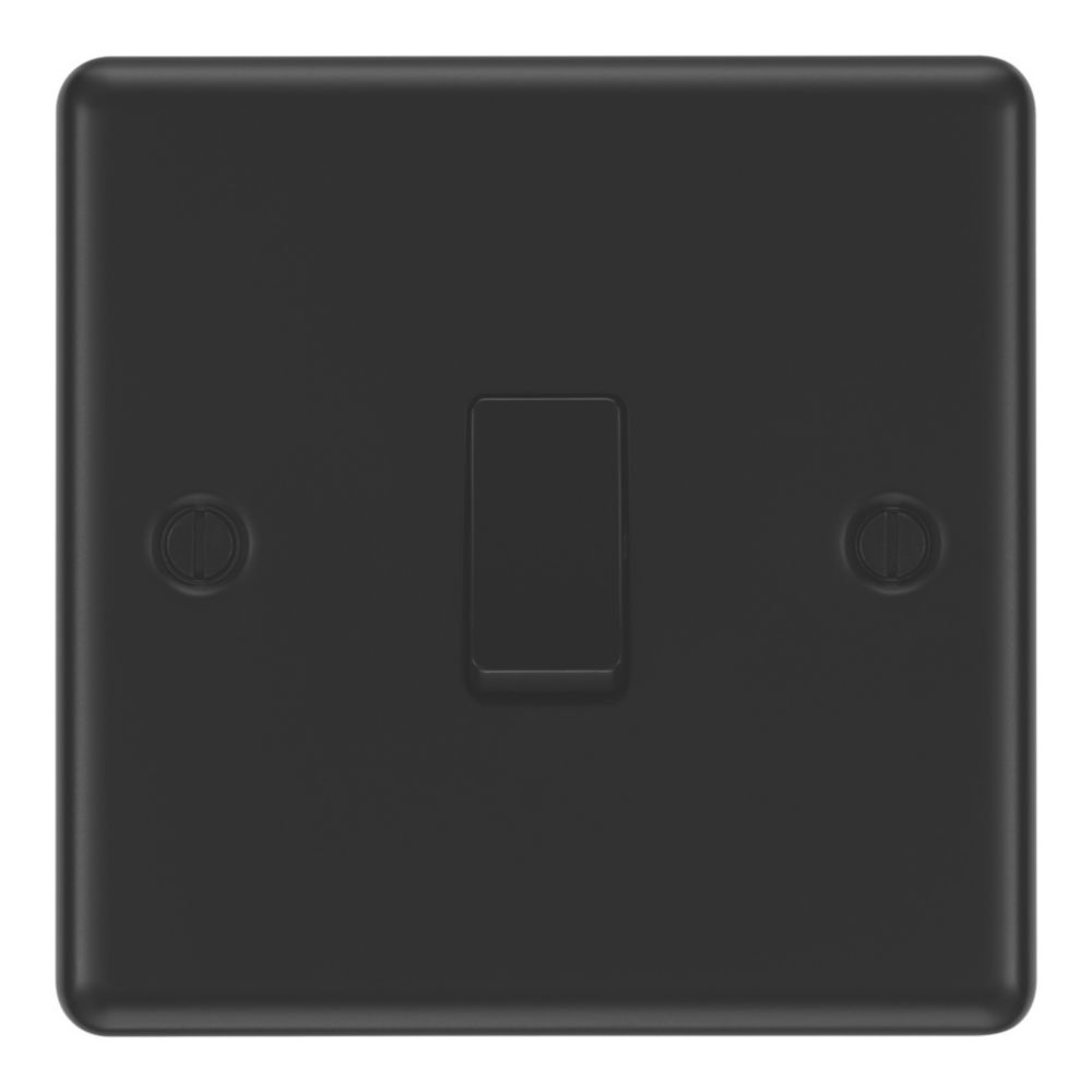 LAP 20A 16AX 1-Gang Intermediate Switch Matt Black with Black