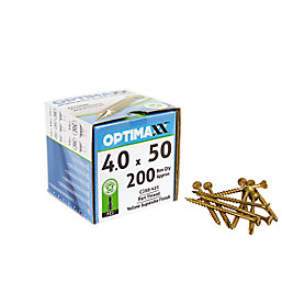 Optimaxx  PZ Countersunk  Wood Screws 4mm x 50mm 200 Pack