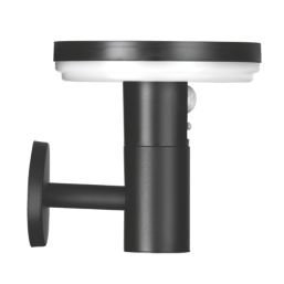 4lite Antheia Outdoor LED Solar Wall Light  With PIR Sensor Black 250lm
