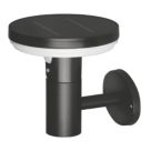 4lite Antheia Outdoor LED Solar Wall Light  With PIR Sensor Black 250lm