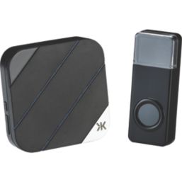 Knightsbridge DC012 Plug-In Wireless Door Chime Kit Black