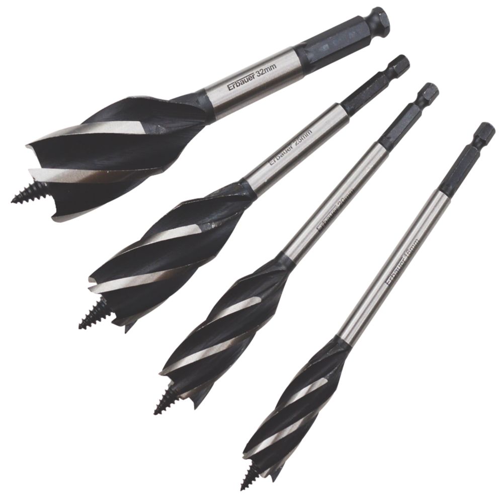 Erbauer Auger Drill Bit Set 4 Pieces Screwfix