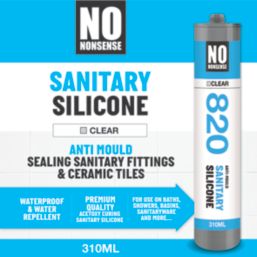 No Nonsense 820 Sanitary Silicone Clear 310ml