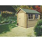 Shire Solway 3 12' x 15' 6" (Nominal) Apex Timber Log Cabin with Assembly