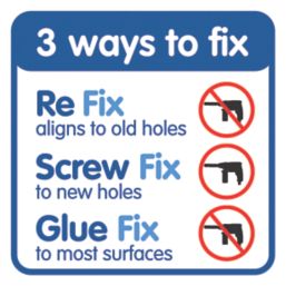 Croydex Pendle Flexi-Fix Towel Rail Chrome 677mm x 77mm x 54mm