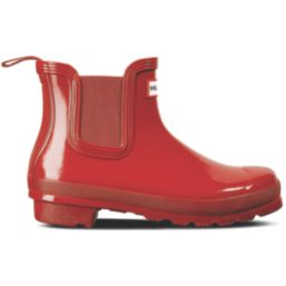 Hunter Original Chelsea Gloss Size 5 Womens Red Non Safety Wellies
