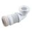 Flomasta  Flexible 90° Angled Pan Connector White 220 - 400mm