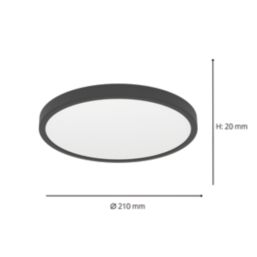 Eglo Fueva 6 LED Ceiling Light Black 11.5W 1550lm
