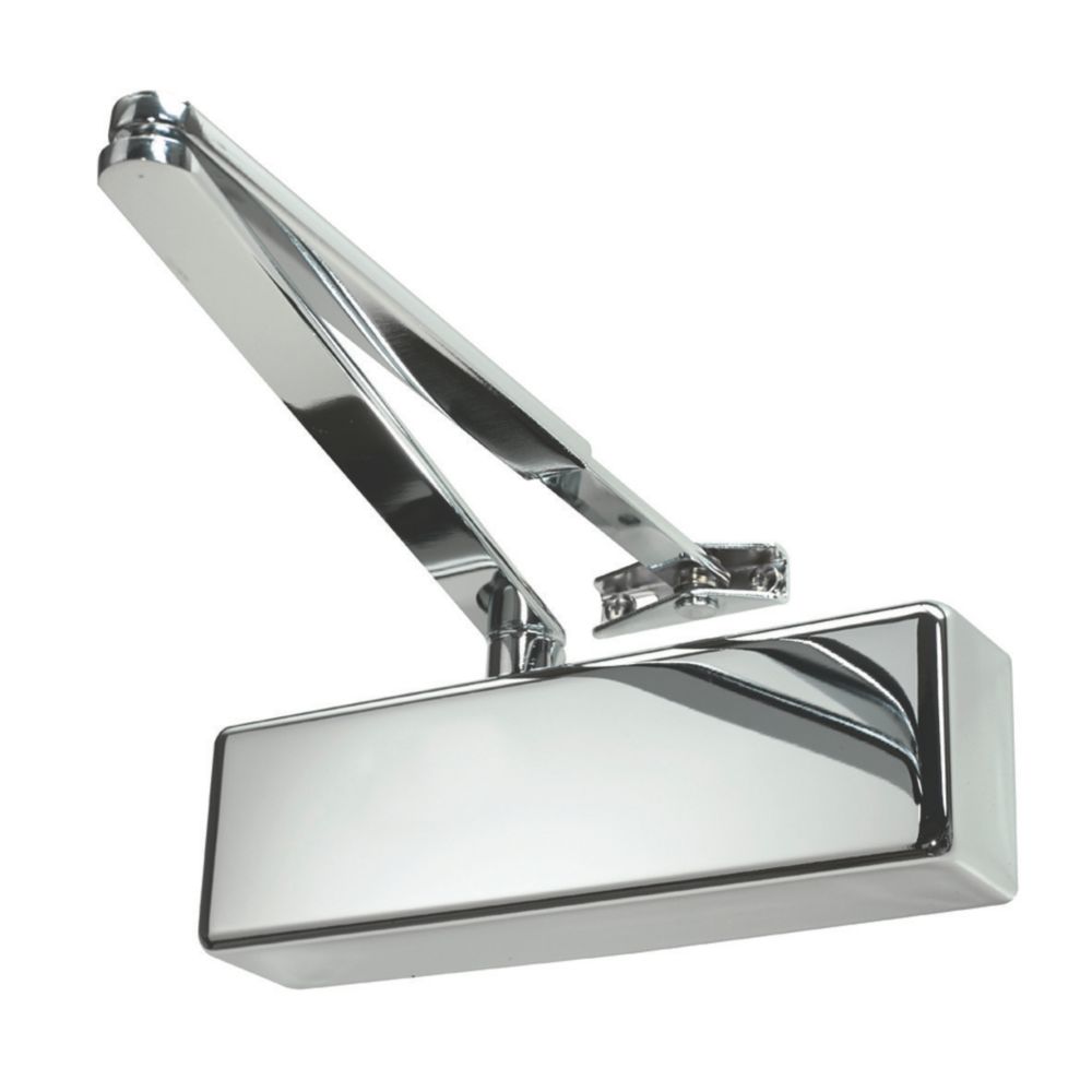 Rutland TS.3204 Fire Rated Overhead Door Closer Polished Chrome Screwfix
