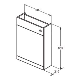 Ideal Standard i.life S Compact Toilet Unit Quartz Grey Matt 600mm x 695mm x 853mm