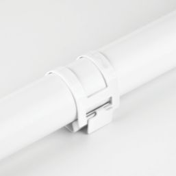 D-Line Pre-Galvanised Steel Safe-D Conduit Saddles 20mm White 100 Pack