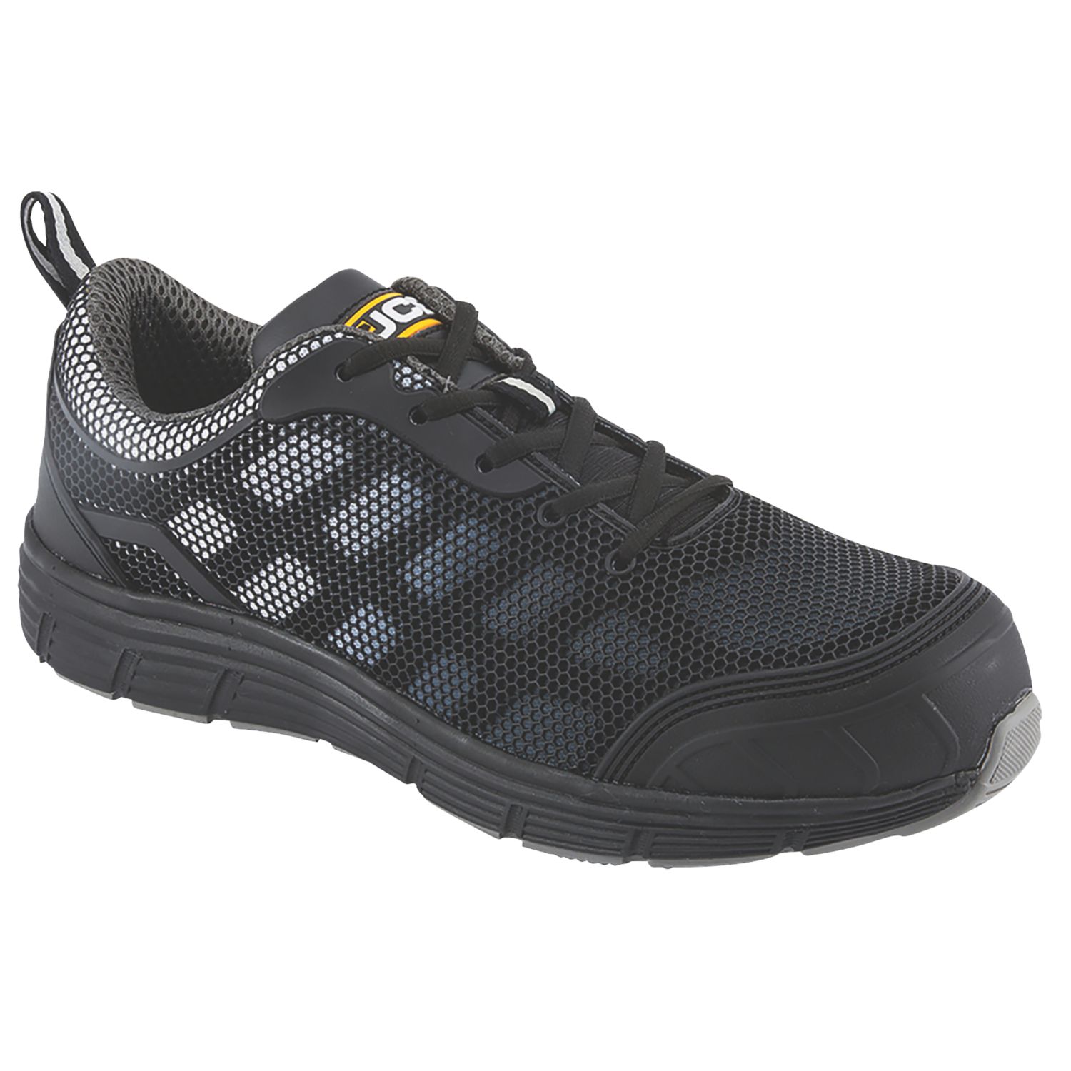 JCB Cagelow Size 8 Black Steel Toe Cap Safety Trainers (883KV)