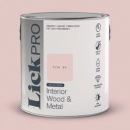 LickPro 2.5Ltr Pink 03 Satin Water-Based Trim Paint