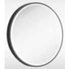 Sensio Frontier Round Illuminated Bathroom Mirror Black With 1615lm LED Light 600mm x 600mm