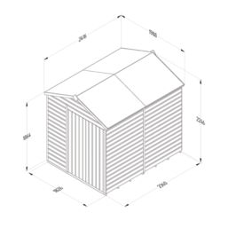 Forest Beckwood 6' x 7' 6" (Nominal) Apex Shiplap Timber Shed