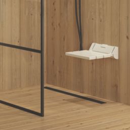 ETAL Wall Mounted Fold Down Shower Seat White