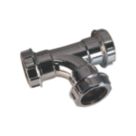 FloPlast CW22 Compression Uni Waste Tee Chrome 32mm