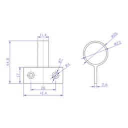 Smith & Locke Sash Window Ring Pull Satin Chrome 42mm x 45mm