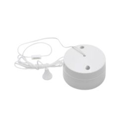 British General  6A 1-Way Pull Cord Switch White