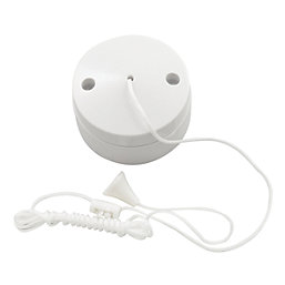British General  6A 1-Way Pull Cord Switch White