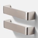 Essentials Gara D Handles Brushed Nickel 136mm 2 Pieces