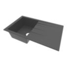 Swirl Erzen 1 Bowl  Black Composite Sink 800mm x 500mm