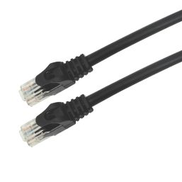 Labgear Black Unshielded RJ45 Cat 6 Patch Lead 3m