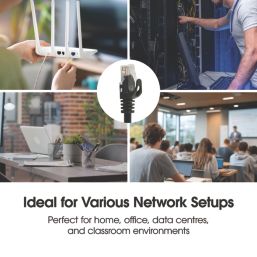 Labgear Black Unshielded RJ45 Cat 6 Patch Lead 3m