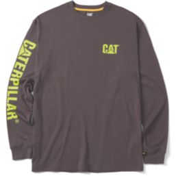 CAT Trademark Banner Long Sleeve T-Shirt Long Sleeve Tee Shirts Magnet Large 42" Chest