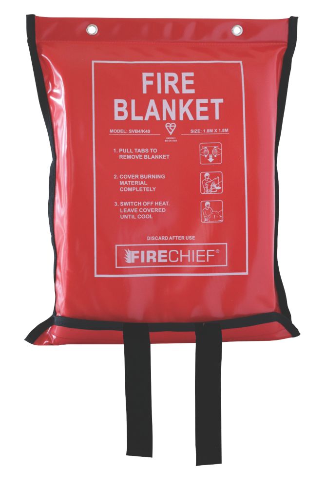 Firechief Fire Blanket with Soft Case 1.8m x 1.8m Screwfix