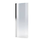 Aqualux Shine Semi-Framed Silver Curved Bathscreen 1500 x 720mm