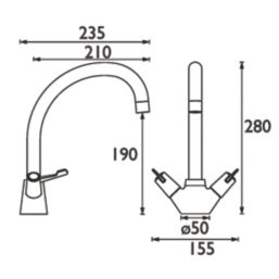 Bristan Lever Mono Mixer Chrome