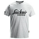 Snickers SW Logo Short Sleeve T-Shirt Grey Melange XX Large 52" Chest