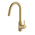 Clearwater Amelio AML10BB Battery-Powered Sensor Tap with Twin Spray Pull-Out  Brushed Brass PVD