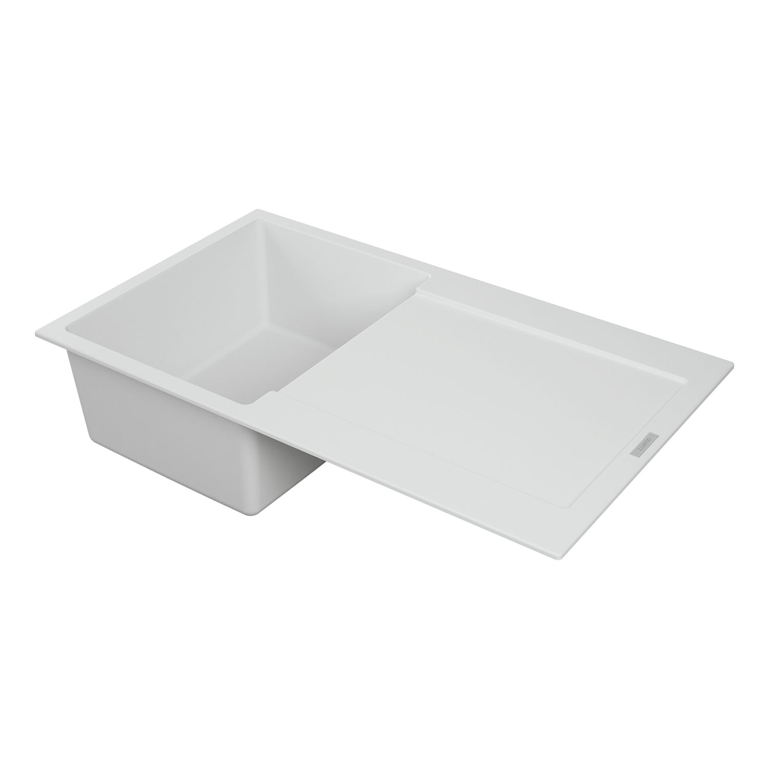 Carysil GD100-WH 1 Bowl Granite Composite Kitchen Sink White Reversible 860mm x 500mm (884RE)