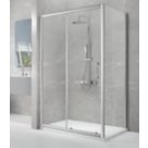 Triton Neo Eight Framed Rectangular Sliding Door Shower Enclosure  Chrome  1200mm x 760mm x 1900mm